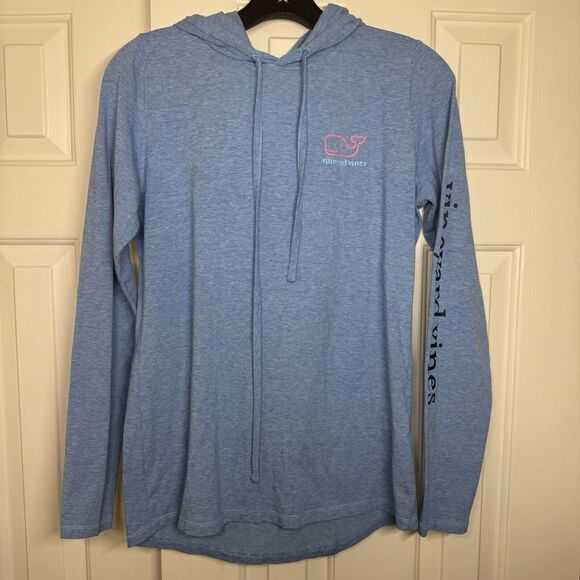 Vineyard Vines Tops - Vineyard Vines Womens XS Edgartown Vintage Whale Hoodie Long Sleeve T-Shirt